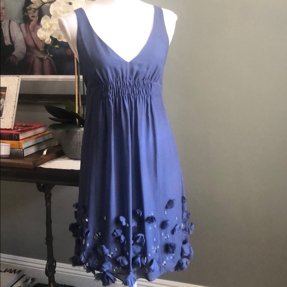 Rebecca Taylor Dresses & Skirts - Rebecca Taylor 100% Silk Rosette Bead Dress 4